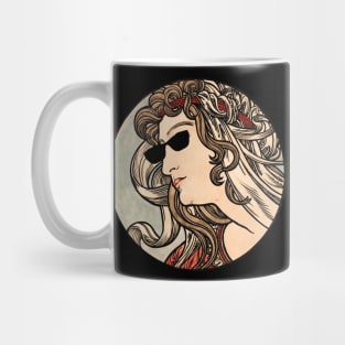 Old fashion art with thug life glasses Mug